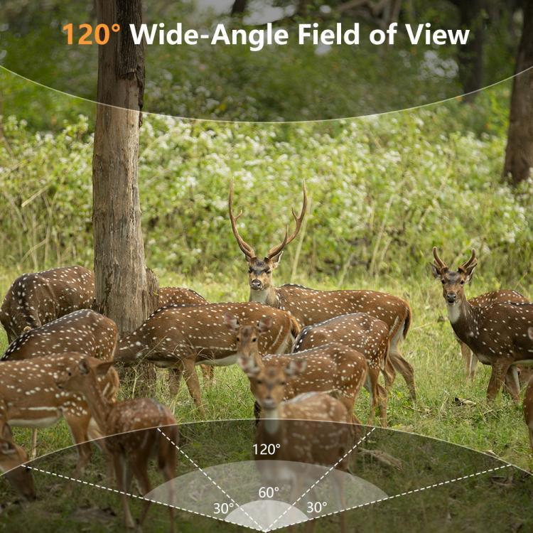 Caméra de chasse PR903G version UE 5K HD Vision nocturne infrarouge avec panneau solaire, PR903G version US