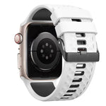 Bracelet de montre en silicone bicolore à texture diamant, pour Apple Watch 46 mm / 49 mm / 45 mm / 44 mm