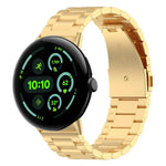 Bracelet de montre en métal à trois billes avec système de fixation rapide xDfind, compatible avec Google Pixel Watch 4/3 (45 mm) et Google Pixel Watch 4/3/2/1 (41 mm).
