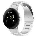 Bracelet de montre en métal à trois billes avec système de fixation rapide xDfind, compatible avec Google Pixel Watch 4/3 (45 mm) et Google Pixel Watch 4/3/2/1 (41 mm).