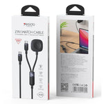 Câble de charge 2 en 1 Yesido CA136C 60 W USB-C / Type-C vers Type-C et iWatch, CA136C