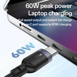 Câble de charge 2 en 1 Yesido CA136C 60 W USB-C / Type-C vers Type-C et iWatch, CA136C