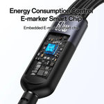 Câble de charge 2 en 1 Yesido CA136C 60 W USB-C / Type-C vers Type-C et iWatch, CA136C