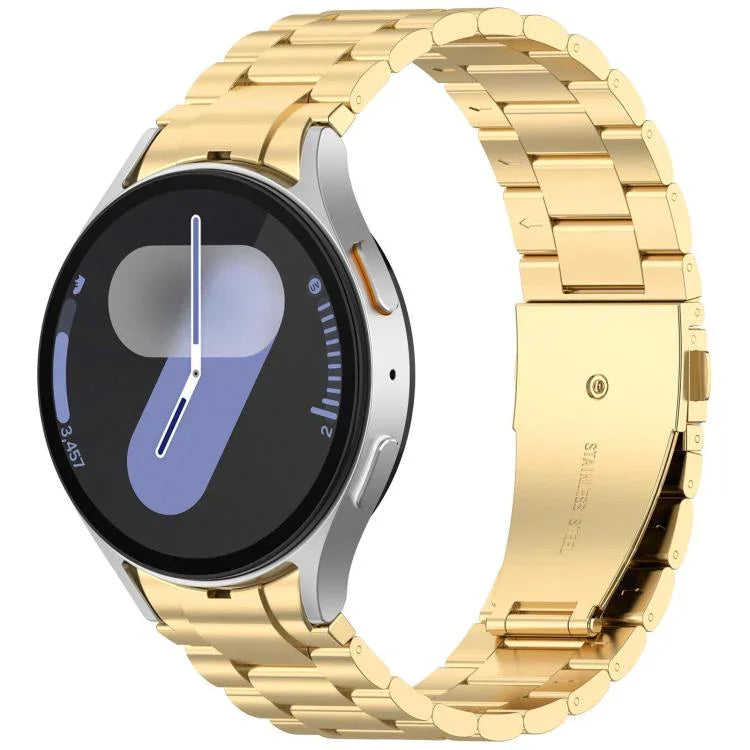 xDfind Bracelet de montre en métal à trois perles, pour Samsung Galaxy Watch Ultra 47mm, pour Samsung Galaxy Watch 7 / FE / 6 / 5 / 4, pour Samsung Galaxy Fit3