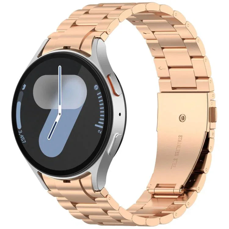 xDfind Bracelet de montre en métal à trois perles, pour Samsung Galaxy Watch Ultra 47mm, pour Samsung Galaxy Watch 7 / FE / 6 / 5 / 4, pour Samsung Galaxy Fit3