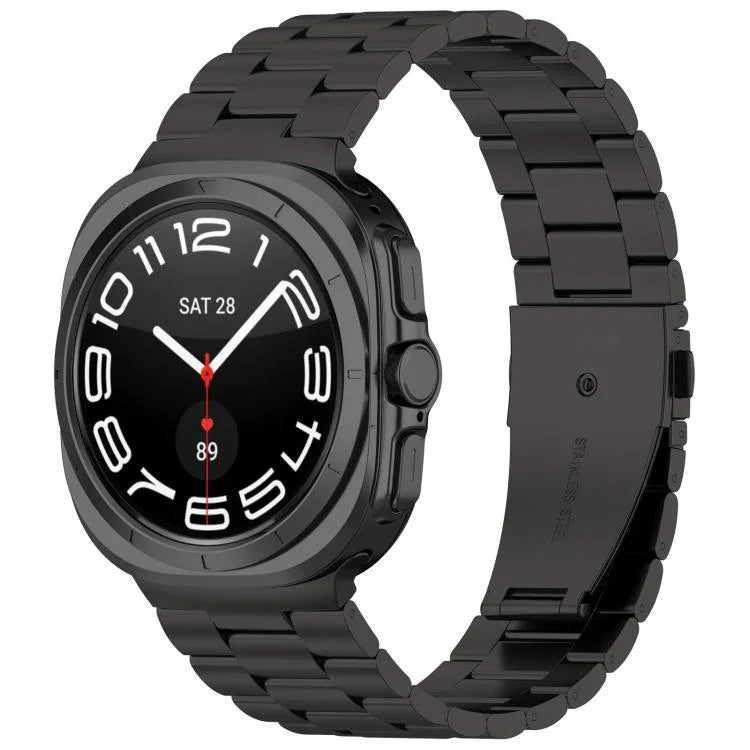 xDfind Bracelet de montre en métal à trois perles, pour Samsung Galaxy Watch Ultra 47mm, pour Samsung Galaxy Watch 7 / FE / 6 / 5 / 4, pour Samsung Galaxy Fit3