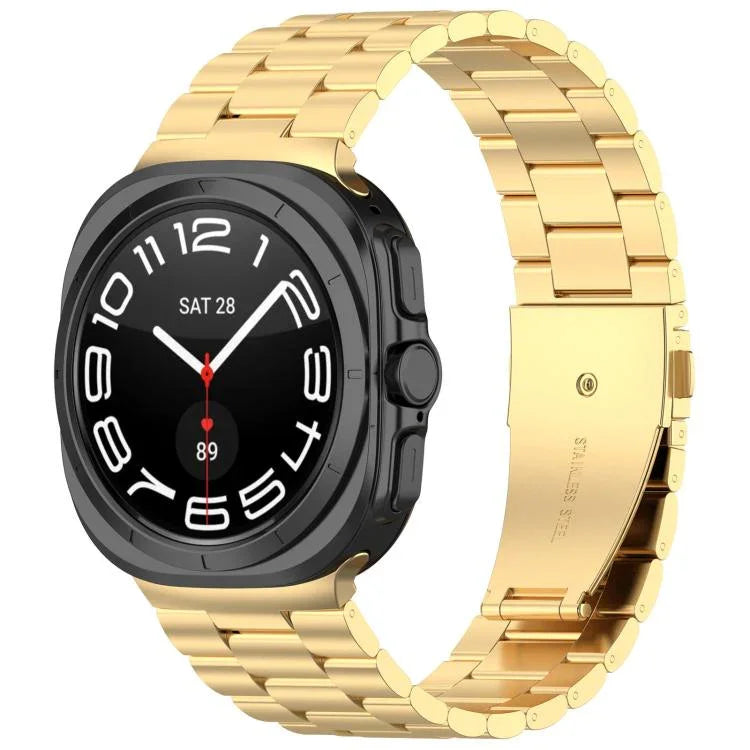 xDfind Bracelet de montre en métal à trois perles, pour Samsung Galaxy Watch Ultra 47mm, pour Samsung Galaxy Watch 7 / FE / 6 / 5 / 4, pour Samsung Galaxy Fit3