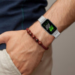 xDfind Bracelet de montre en métal à trois perles, pour Samsung Galaxy Watch Ultra 47mm, pour Samsung Galaxy Watch 7 / FE / 6 / 5 / 4, pour Samsung Galaxy Fit3