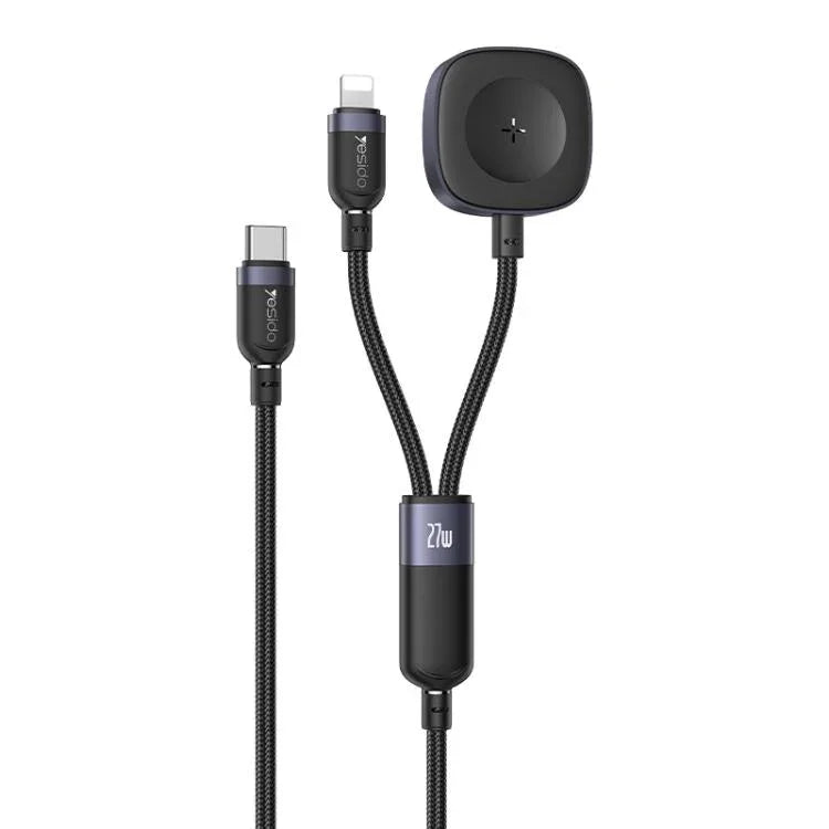 Câble de charge 2 en 1 Yesido CA136L 27 W USB-C/Type-C vers 8 broches et iWatch, CA136L
