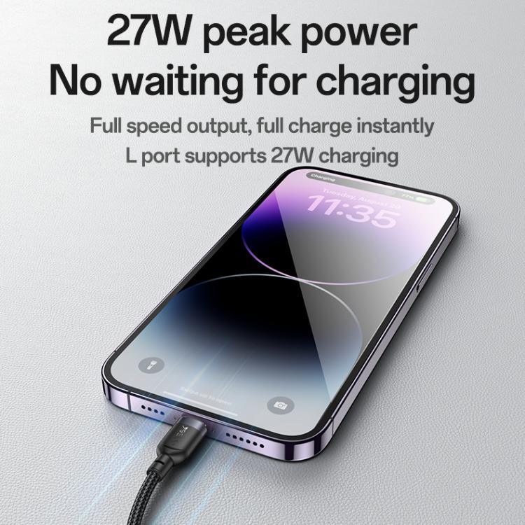 Câble de charge 2 en 1 Yesido CA136L 27 W USB-C/Type-C vers 8 broches et iWatch, CA136L
