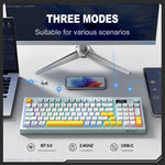 Clavier membrane silencieux ONIKUMA G80 Bluetooth 2.4G filaire argent