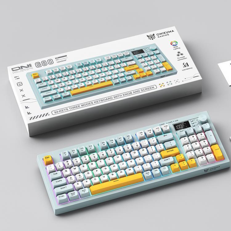 Clavier membrane silencieux ONIKUMA G80 Bluetooth 2.4G filaire argent