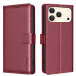 Étui de téléphone en cuir anti-vol RFID texture litchi, pour iPhone 17 Pro Max, pour iPhone 17 Pro, pour iPhone 17, pour iPhone Air
