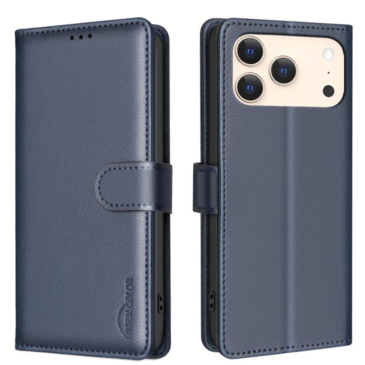 Étui de téléphone en cuir anti-vol RFID texture litchi, pour iPhone 17 Pro Max, pour iPhone 17 Pro, pour iPhone 17, pour iPhone Air