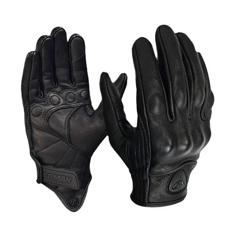 Gants de moto en peau de mouton SOMAN MG-24, gants rétro tout-terrain à écran tactile, M, L, XL, XXL