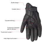 Gants de moto en peau de mouton SOMAN MG-24, gants rétro tout-terrain à écran tactile, M, L, XL, XXL
