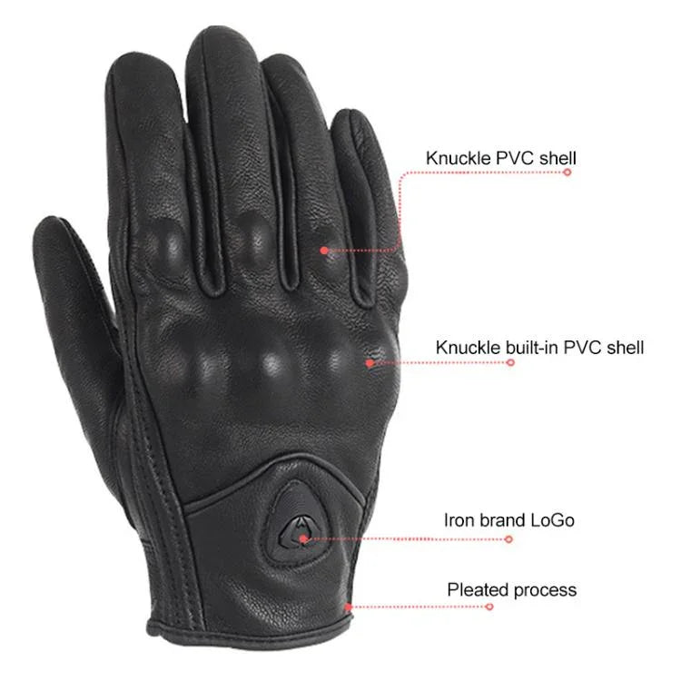 Gants de moto en peau de mouton SOMAN MG-24, gants rétro tout-terrain à écran tactile, M, L, XL, XXL