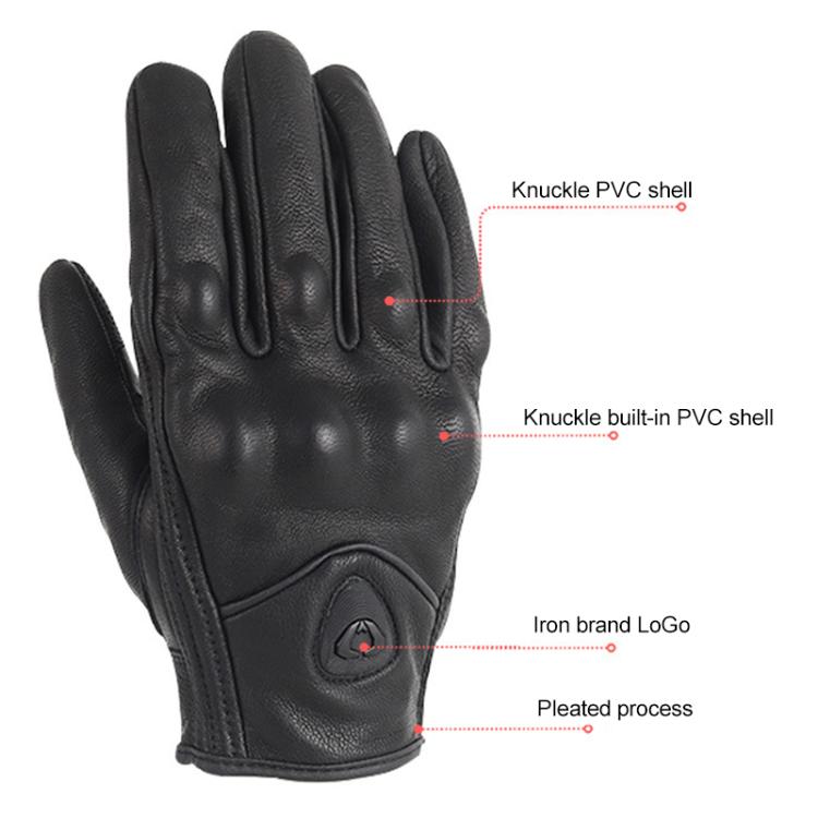 Gants de moto en peau de mouton SOMAN MG-24, gants rétro tout-terrain à écran tactile, M, L, XL, XXL