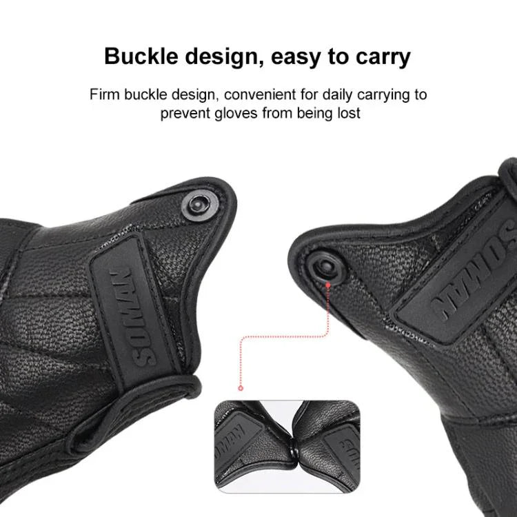 Gants de moto en peau de mouton SOMAN MG-24, gants rétro tout-terrain à écran tactile, M, L, XL, XXL