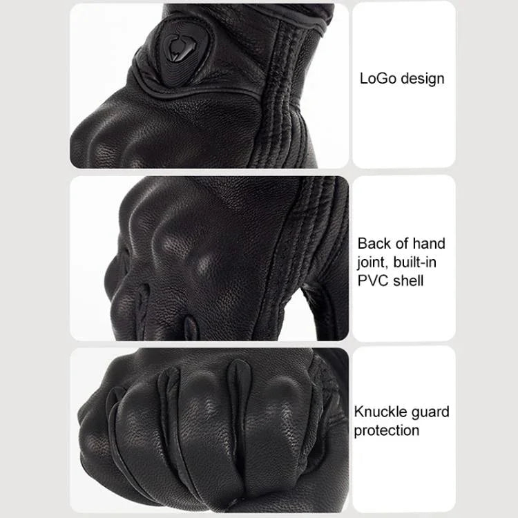 Gants de moto en peau de mouton SOMAN MG-24, gants rétro tout-terrain à écran tactile, M, L, XL, XXL