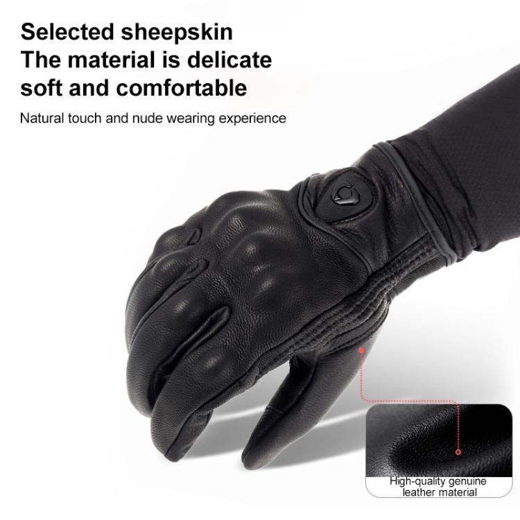 Gants de moto en peau de mouton SOMAN MG-24, gants rétro tout-terrain à écran tactile, M, L, XL, XXL