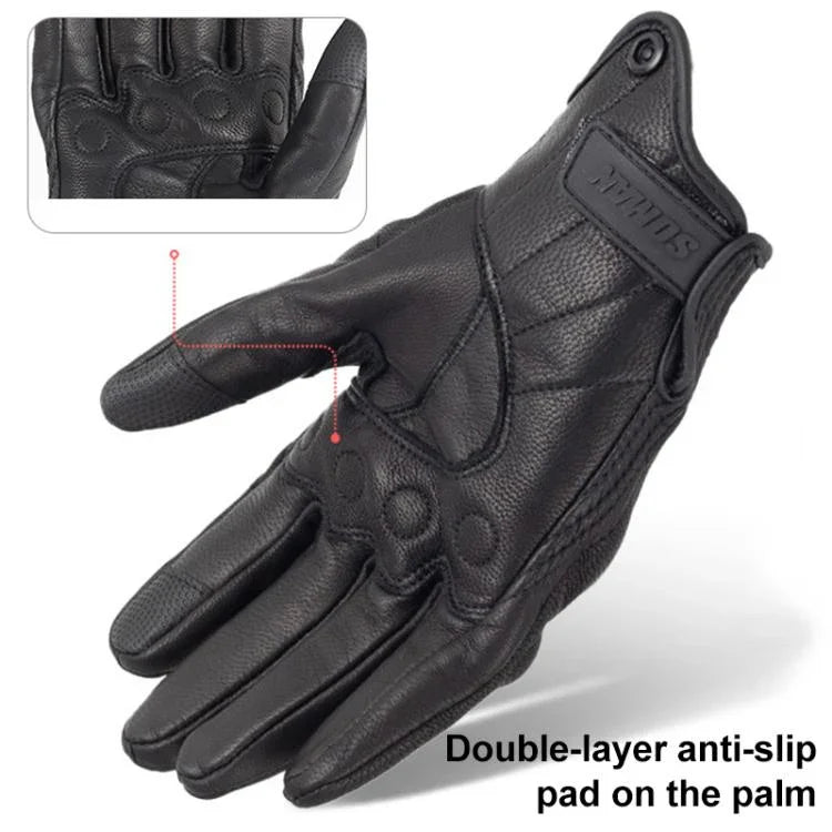 Gants de moto en peau de mouton SOMAN MG-24, gants rétro tout-terrain à écran tactile, M, L, XL, XXL