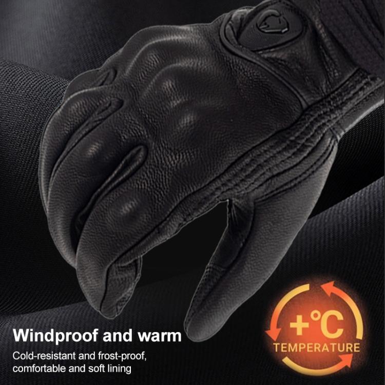 Gants de moto en peau de mouton SOMAN MG-24, gants rétro tout-terrain à écran tactile, M, L, XL, XXL