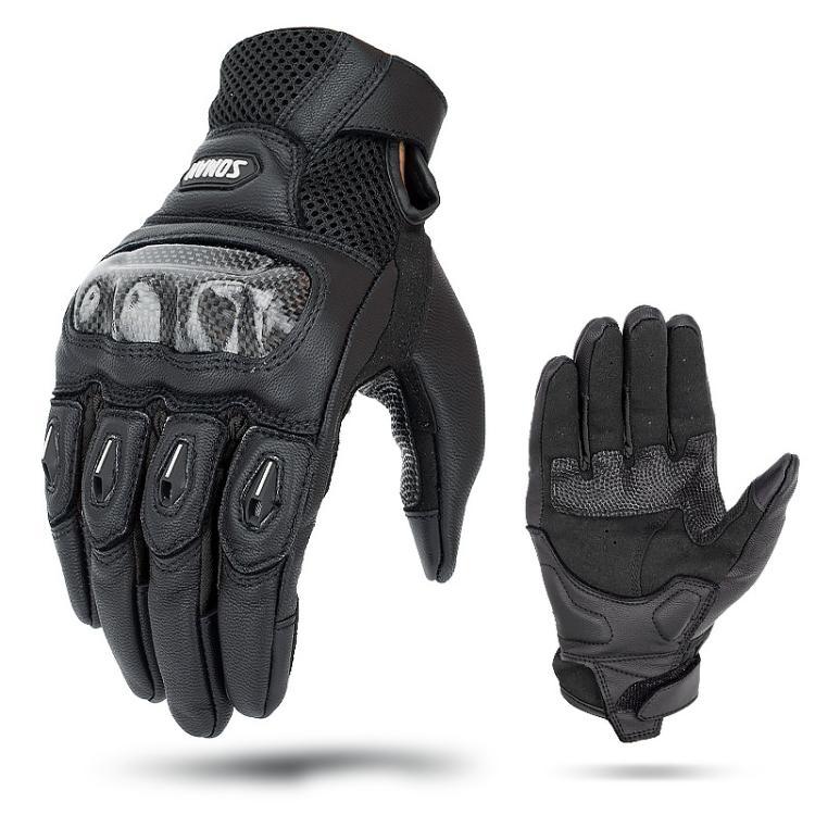 Gants de moto en peau de mouton et fibre de carbone SOMAN MG21 Gants antidérapants pour la conduite tout-terrain, M, L, XL, XXL