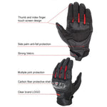Gants de moto en peau de mouton et fibre de carbone SOMAN MG21 Gants antidérapants pour la conduite tout-terrain, M, L, XL, XXL