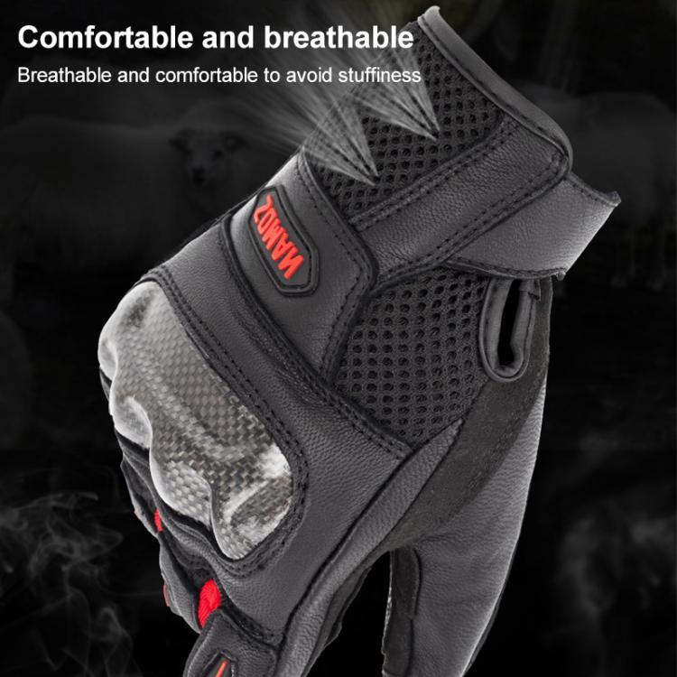 Gants de moto en peau de mouton et fibre de carbone SOMAN MG21 Gants antidérapants pour la conduite tout-terrain, M, L, XL, XXL