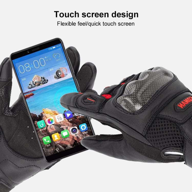Gants de moto en peau de mouton et fibre de carbone SOMAN MG21 Gants antidérapants pour la conduite tout-terrain, M, L, XL, XXL