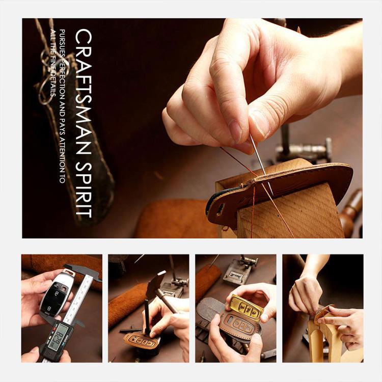 For Kia K3 / K5 2024 Hallmo Crazy Horse Cowhide Car Key Protection Cover, For Kia K3 5-button, For Kia K3 6-button, For Kia K3 7-button, For Kia K3 8-button, For Kia K3 9-button