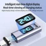 Adaptateur à succion magnétique droit Type-C mâle vers femelle PD240W 80Gbps 60K, tête droite, tête coudée