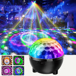 Lampe de scène rotative LED RGB Magic Ball Tournesol, Contrôle vocal, Télécommande