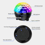 Lampe de scène rotative LED RGB Magic Ball Tournesol, Contrôle vocal, Télécommande