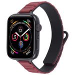 Bracelet de montre magnétique en silicone fin en forme de I, pour Apple Watch 46 mm / 49 mm / 45 mm / 44 mm, pour Apple Watch 42 mm / 41 mm / 40 mm / 38 mm