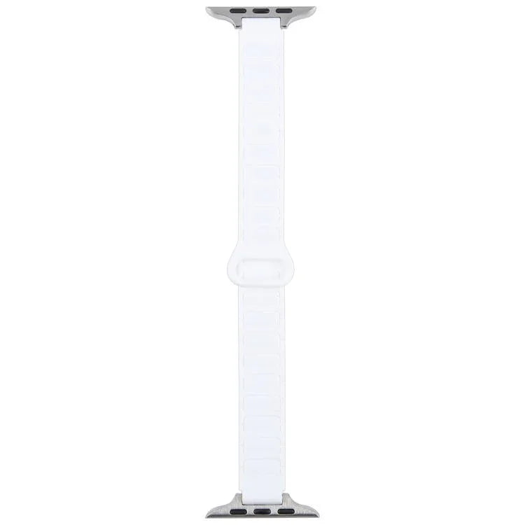 Bracelet de montre magnétique en silicone fin en forme de I, pour Apple Watch 46 mm / 49 mm / 45 mm / 44 mm, pour Apple Watch 42 mm / 41 mm / 40 mm / 38 mm