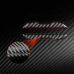 For Tesla Model 3 / Y / S / X 2pcs/Set Carbon Fiber Car Rearview Mirror Anti-collision Decorative Sticker, Car Rearview Mirror Anti-collision