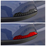 For Tesla Model 3 / Y / S / X 2pcs/Set Carbon Fiber Car Rearview Mirror Anti-collision Decorative Sticker, Car Rearview Mirror Anti-collision
