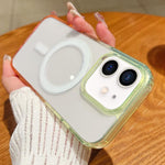 Coque de téléphone MagSafe transparente à dégradé de couleurs contrastées, pour iPhone 11, pour iPhone 11 Pro