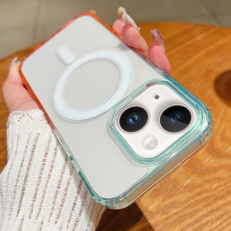Contrast Color Gradient Transparent MagSafe Phone Case, For iPhone 14 Plus, For iPhone 14, For iPhone 14 Pro, For iPhone 14 Pro Max, For iPhone 13 Pro Max, For iPhone 13 Pro, For iPhone 13, For iPhone 13 mini, For iPhone 12 / 12 Pro, For iPhone 12 Pro ...