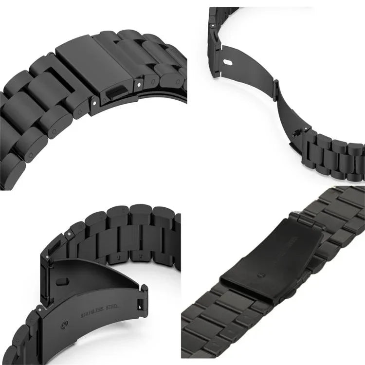 Bracelet de montre xDfind à trois billes et boucle déployante en acier inoxydable, compatible avec Apple Watch 42/44/45/46/49 mm et Apple Watch 38/40/41/S10 42 mm.