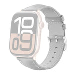 Bracelet de montre xDfind en cuir grainé noir requin, compatible avec Apple Watch 42/44/45/46/49 mm et Apple Watch 38/40/41/S10 42 mm.