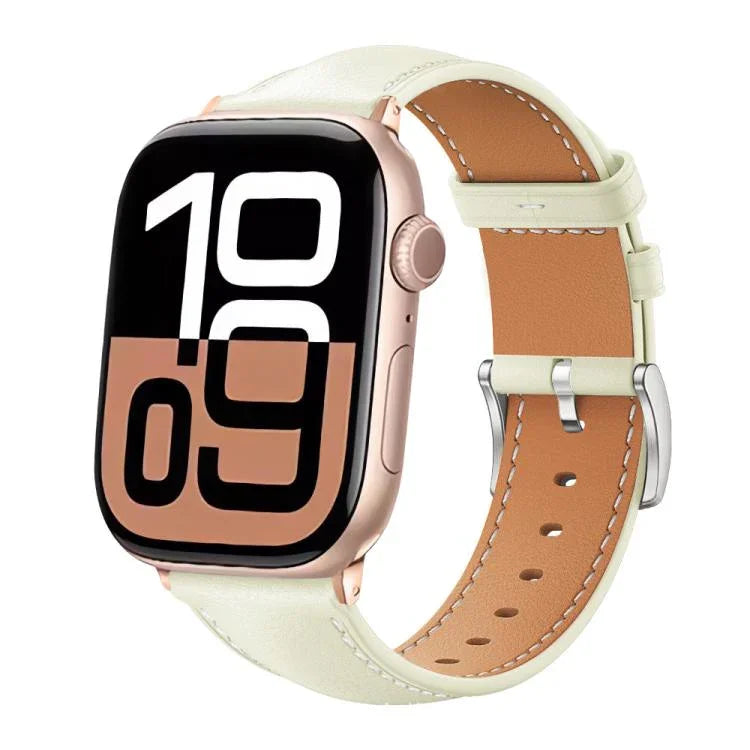Bracelet de montre xDfind en cuir grainé noir requin, compatible avec Apple Watch 42/44/45/46/49 mm et Apple Watch 38/40/41/S10 42 mm.