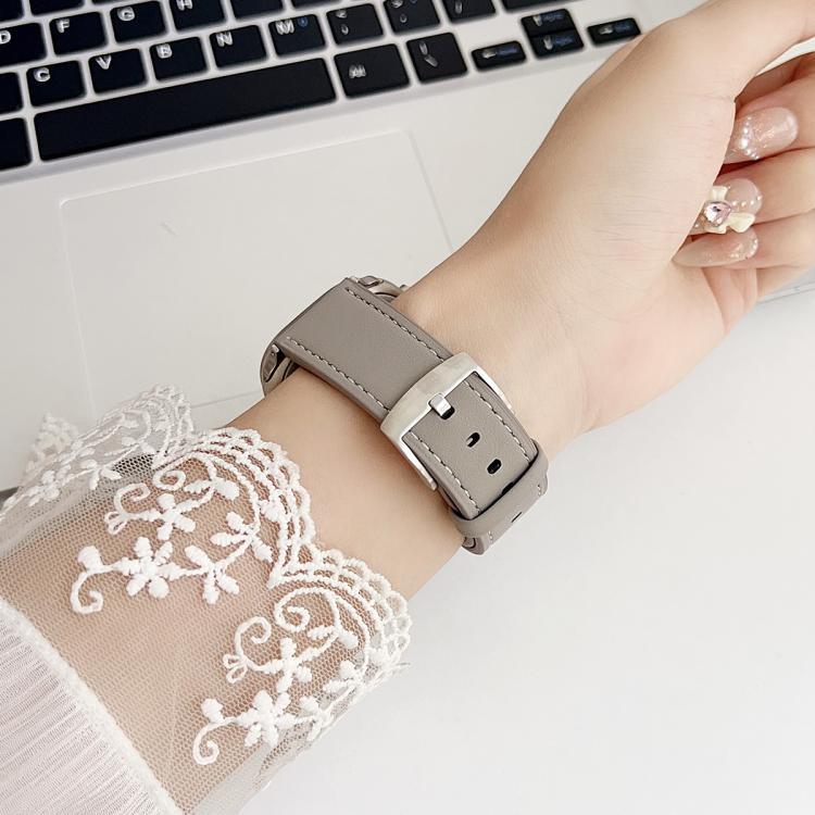 Bracelet de montre xDfind en cuir grainé noir requin, compatible avec Apple Watch 42/44/45/46/49 mm et Apple Watch 38/40/41/S10 42 mm.