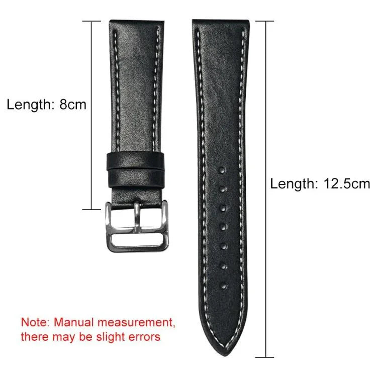 Bracelet de montre xDfind en cuir grainé noir requin, compatible avec Apple Watch 42/44/45/46/49 mm et Apple Watch 38/40/41/S10 42 mm.