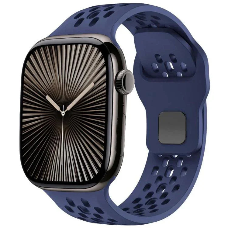 Bracelet de montre en silicone xDfind Mesh à boucle inversée, compatible avec Apple Watch 46 mm / 49 mm / 45 mm / 44 mm et Apple Watch 42 mm / 41 mm / 40 mm / 38 mm