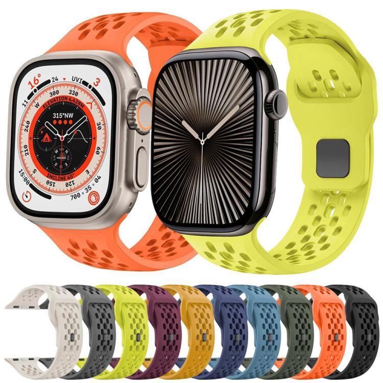 Bracelet de montre en silicone xDfind Mesh à boucle inversée, compatible avec Apple Watch 46 mm / 49 mm / 45 mm / 44 mm et Apple Watch 42 mm / 41 mm / 40 mm / 38 mm