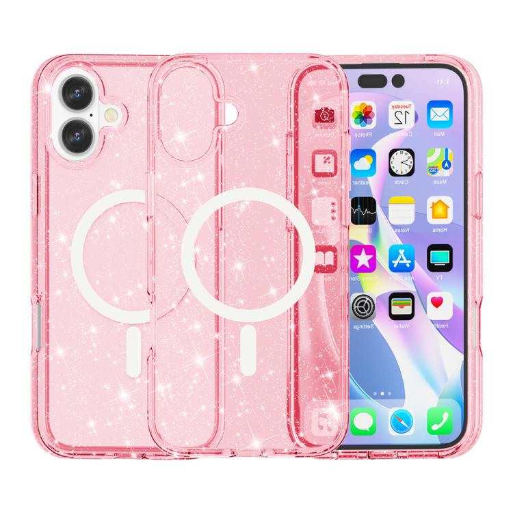 Coque de téléphone magnétique MagSafe avec paillettes style Terminator, Pour iPhone 17 Pro Max, Pour iPhone 17 Pro, Pour iPhone 17, Pour iPhone Air