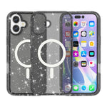 Coque de téléphone magnétique MagSafe avec paillettes style Terminator, Pour iPhone 17 Pro Max, Pour iPhone 17 Pro, Pour iPhone 17, Pour iPhone Air